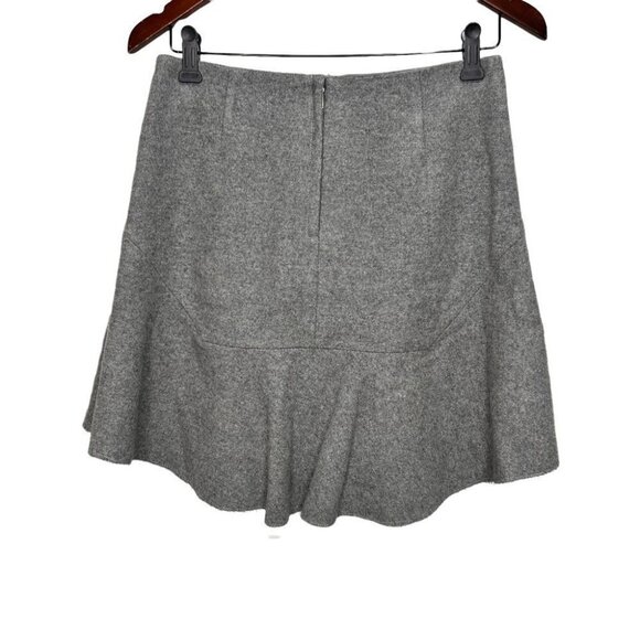 Madewell Grey Wool Mini Skirt Size 4 - Picture 2 of 8
